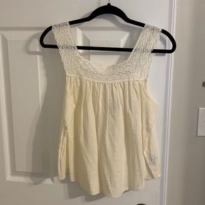 Madewell cream tank top size medium
